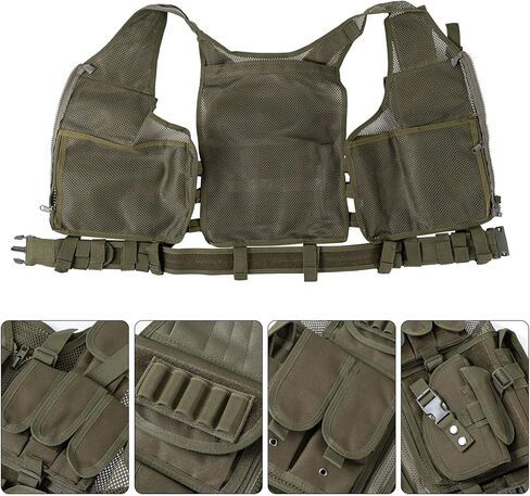 WOAIKEQING Tactical Vest Tactical Mesh Tank Top with Detachable Belt & Holster for outdoor Ultra-Light Breathable Training in Saudi Arabia