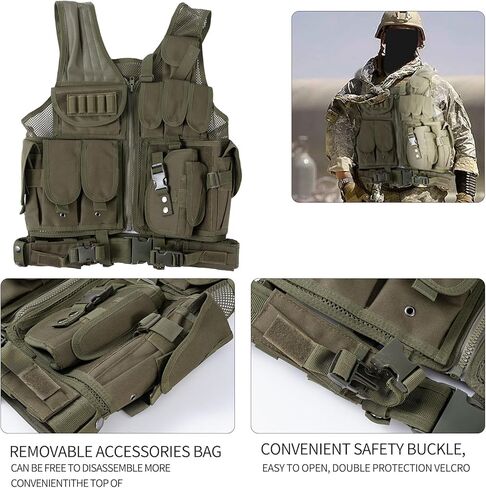 WOAIKEQING Tactical Vest Tactical Mesh Tank Top with Detachable Belt & Holster for outdoor Ultra-Light Breathable Training in Saudi Arabia