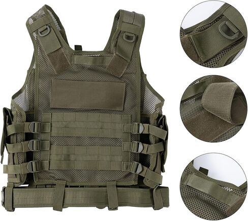 WOAIKEQING Tactical Vest Tactical Mesh Tank Top with Detachable Belt & Holster for outdoor Ultra-Light Breathable Training in Saudi Arabia