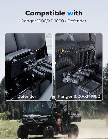 حامل مسدس KEMIMOTO UTV، مقابض أدوات مخفية أسفل المقعد، متوافقة مع Can Am Defender Polaris Ranger XP 1000 in Kuwait