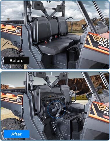 حامل مسدس KEMIMOTO UTV، مقابض أدوات مخفية أسفل المقعد، متوافقة مع Can Am Defender Polaris Ranger XP 1000 in Kuwait