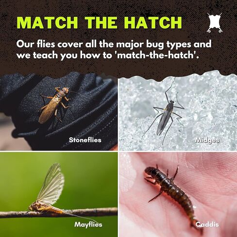 مجموعة ذبابة صيد السمك من ذا فلاي كريت | 40 تشكيلة ذباب صيد ممتازة لسمك السلمون المرقط | الذباب الجاف، الحورية، الرطب، اللافتات، الذباب الصوفي | طقم مجموعة طعم سمك السلمون المرقط in Kuwait