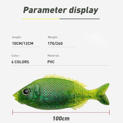 DAMIDEL 4 قطع كبيرة من طُعم صيد الحبار المحاكاة، عيون ثلاثية الأبعاد، مكعبات رصاص مدمجة متعددة الألوان من خلال الخدمة الشاقة، مستقرة ومغرية in Kuwait