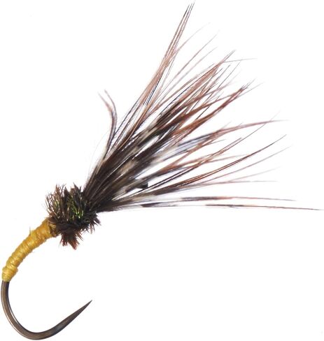 BASSDASH Trout Fly Fishing Flies Tenkara Wet Dry Flies Nymphs Sakasa Kebari 12pcs Assortment Barbless Barbed Hooks in Kuwait