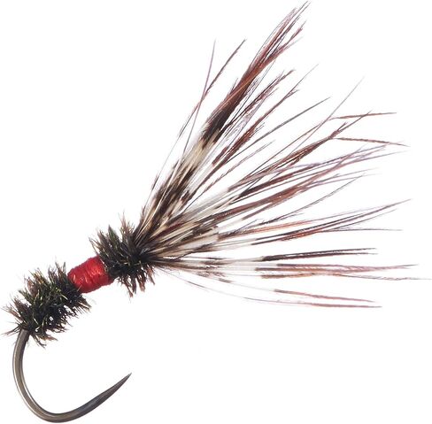 BASSDASH Trout Fly Fishing Flies Tenkara Wet Dry Flies Nymphs Sakasa Kebari 12pcs Assortment Barbless Barbed Hooks in Kuwait