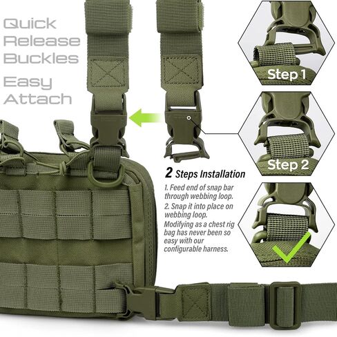 WYNEX Tactical Mag Admin Pouch, Molle Utility Tool Pouch Medical EMT Organizer with Triple Stacker Magazine Holder for M4 M16 Patch Included in Kuwait