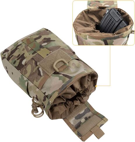 EXCELLENT ELITE SPANKER Molle Dump Pouch Drawstring Magazine Utility Pouch Folding Dump Pouch Waist Bag in Kuwait