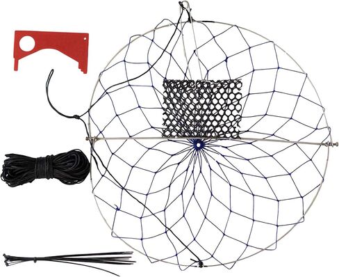 سينسوري 4 يو مصيدة سلطعون قابلة للطي مع حبل صب وصندوق طعم شبكي واداة قياس سرطان البحر وربطات بسحاب in Kuwait