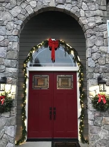 Rocky Mountain Goods Red Christmas Bow Extra Large 35" by 18" - 11 Looped Waterproof Velvet Large Outside Bow - Bow for car, Door, House - Jumbo Red Bow with Attachment for Hanging (1) in Kuwait