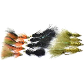 Wooly Bugger Streamer Assortments Tied on Mustad Signature Fly Hooks use for Trout and More in Saudi Arabia