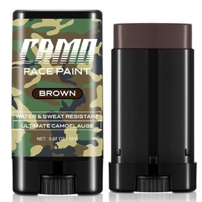 Wismee Camo Face Paint, Water & Sweat Resistant Hunting Face Painting Eye Black Stick,Camouflage Hunting Makeup Stick for Costume Party,Cosplay,Hunting,Army(Brown)