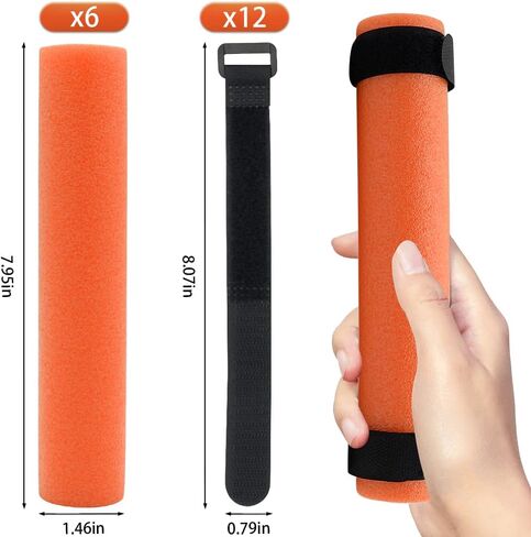 6 Pack Fishing Rod Floats for Kayaking Floaters Poles Propel Paddle Gear Foam Rod Floaties for Boats and Kayaks in Kuwait