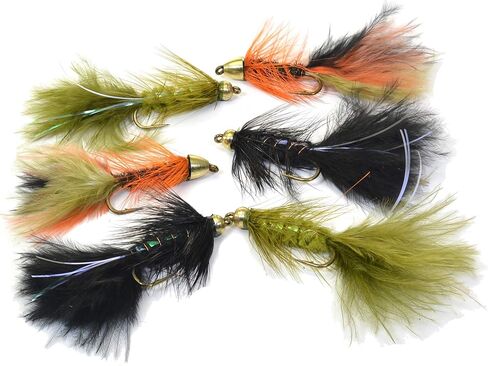 Wooly Bugger Streamer Assortments Tied on Mustad Signature Fly Hooks use for Trout and More in Kuwait