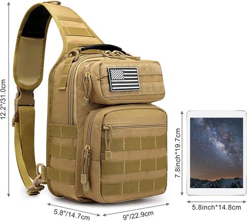 G4Free حقيبة الرافعة التكتيكية حقيبة الظهر العسكرية روفر الكتف الرافعة حزمة مول EDC الصغيرة Crossbody الصدر حزمة in Kuwait