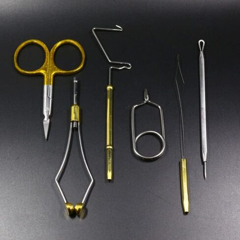 Fly Tying Tools 6PCS Combo Fly Tying Kit Fly Tying Set Fly Tying Materials in Saudi Arabia