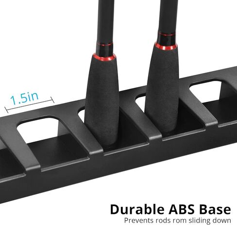 حامل قضيب الصيد العمودي من Calamus - حامل قضيب الصيد المثبت على الحائط، قم بتخزين 6 قضبان أو مجموعات قضبان الصيد في 13.6 بوصة، حامل عمود صيد رائع للمرآب، رف عمودي 6 قضبان، زوج واحد in Kuwait