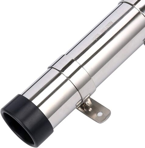 Amarine Made Pair of Boat Marine Fishing Stainless Steel Side Mount Rod Holders with Brackets-7743S in Saudi Arabia