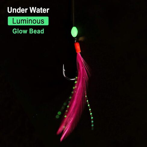 12 عبوة من 12 قطعة / 60 سنانير ماكريل ريش البحر قارب شاطئ رصيف طُعم صنارة صيد طُعم من روديل، 5 مواضع للخطاطيف / حزمة ريش، 6 ألوان in Kuwait