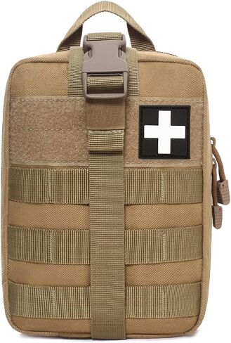 Molle Pouch, Sturdy 600D Nylon Tactical Medical Pouch,Rip-Away EMT First Aid Pouch (Bag Only) in Kuwait
