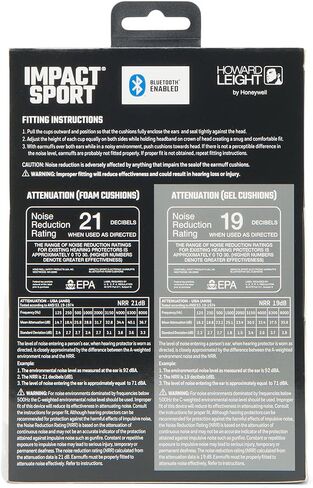 Howard Leight Impact Sport Bluetooth Shooting Earmuff, Black, 21dB Noise Attenuation, Unisex-Youth/Adults in Kuwait