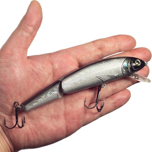 DMSHARK 5" Jointed Fishing Lures Minnow of Medium Diving Jerkbait Lifelike Swimbaits Hard Crankbait Topwater Slow Sinking Fishing Tackler for Bass Walleye Trout Freshwater Saltwater in Saudi Arabia