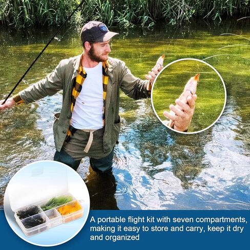 24 قطعة من غاسل البرجر الصوفي ذبابة صيد ذباب نيمف سمك السلمون المرقط الطائر تشكيلة غاسل سمك السلمون المرقط ذبابة مع صندوق الطيران in Kuwait