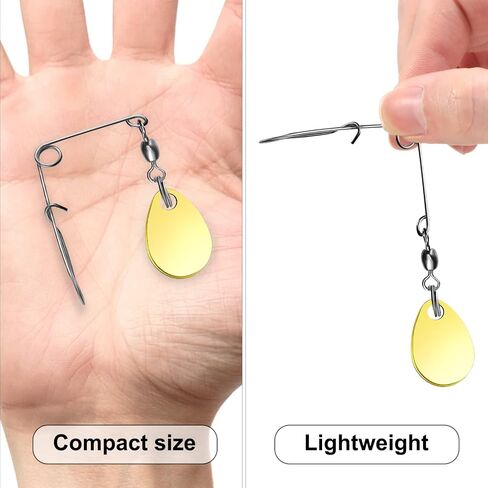 Sumind Fishing Spinner Blades Spinner Bait Smooth Spoons Rigs Fishing Spoons Blades Lures Accessories in Kuwait