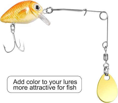 Sumind Fishing Spinner Blades Spinner Bait Smooth Spoons Rigs Fishing Spoons Blades Lures Accessories in Kuwait