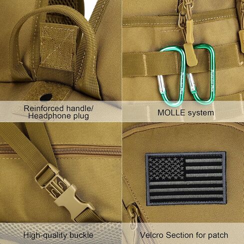 ArcEnCiel 15L Motorcycle Backpack Tactical Bag Rucksacks for Outdoor Camping Trekking Hunting with Patch in Kuwait