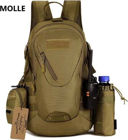 ArcEnCiel 15L Motorcycle Backpack Tactical Bag Rucksacks for Outdoor Camping Trekking Hunting with Patch in Kuwait