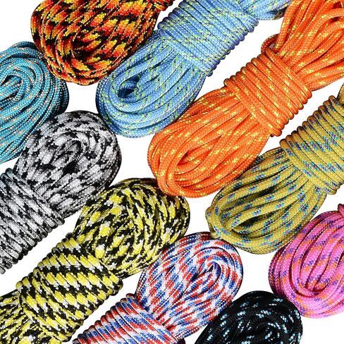 Micro Paracord，2mm 10Colors 20FT Paracord Combo Kit with Paracord Instructions and Charms ​for Making Paracord Bracelets, Lanyards, Jewelry Making in Kuwait