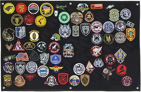 Tactical Patch Display Holder Panel Board for Military Army Morale Hook and Loop Emblems, 24 Inches x 36 Inches, No Patches Included in Kuwait