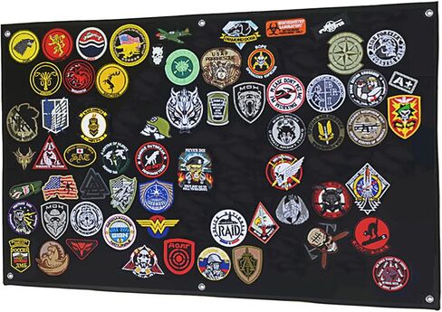 Tactical Patch Display Holder Panel Board for Military Army Morale Hook and Loop Emblems, 24 Inches x 36 Inches, No Patches Included in Kuwait
