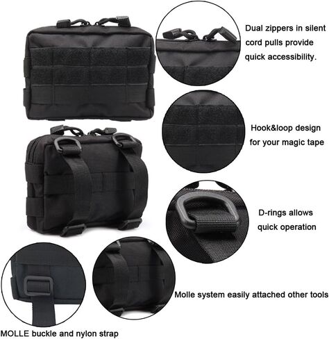 MOLLE Pouches - 2 Pack Tactical Compact Water-Resistant Utility Gadget Gear EDC Pouch in Saudi Arabia