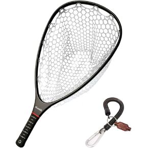 Aventik Fly Floating Fishing Net Carbon Fiber Landing Trout Net Light Weight Clear Rubber Ghost Net Catch & Release in Kuwait