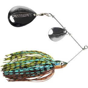 Lunkerhunt Spinner Bait for Bass Fishing, Swim Jig Emits High Vibration | Freshwater Spinning Fishing Lure | Impact Thump - Willow Leaf Spinnerbait