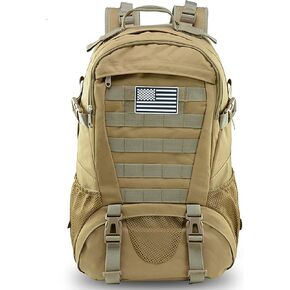 Jueachy Tactical Backpack for Men Hiking Day Pack Molle Military Rucksack Waterproof 30L EDC Bag with USA Flag Patch in Saudi Arabia