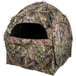 Ameristep Doghouse Lightweight Durable Hunting Spring Steel Ground Blind with 8 Windows & Backpack Carrying Case - 2 Hunters Concealment - Easy Setup & Takedown - Canada Compliant