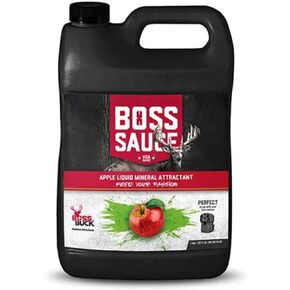بوس باك بوس صلصة التفاح 1 جالون من المعادن السائلة الجاذبة للغزلان | مكمل معدني قوي وسريع المفعول للصيد in Kuwait