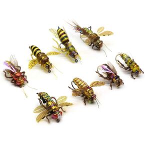 YZD Fly Fishing Flies Realistic Dry Wet Nymph Trout Flies Hand Tie Lures Kits 12/26/48 Pcs… in Kuwait