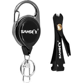 SAMSFX Fishing Quick Knot Tying Tool, Fly Fshing Line Cutter, Fishing Tippet Clippers with Retractors