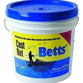 سلسلة Betts 18-7 Professional Mullet Mono Cast Net، طول 18 قدم، شبكة 2.54 سم، لمسة نهائية شفافة in Kuwait