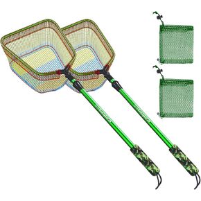 Kids Fishing Net, Fishing Net for Kids, Crabbing Equipment & Bait Pouch | Extendable Telescopic Kids Fishing Net - Crab, Minnow, Beach Net For Frogs, Fish, Crabbing Butterfly Catching with Bait Pouch in Kuwait