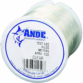Ande Premium Monofilament Line with 300-Pound Test, Clear, 0.25-Pound Spool (33-Yard) in Kuwait