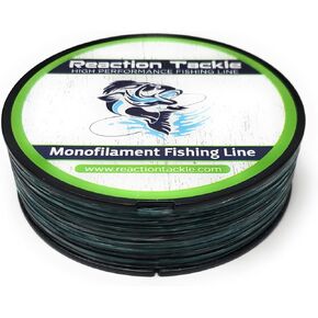 Reaction Tackle Monofilament Fishing Line - Premium Nylon Mono Line, Strong & Abrasion-Resistant, Low Memory for Smooth Long Casts - Freshwater & Saltwater in Kuwait