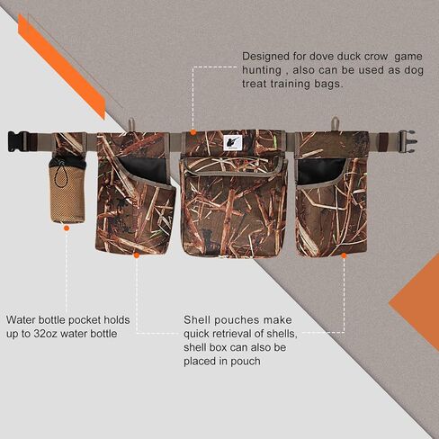 حزام صيد الحمامة مع أكياس صدفية: أحزمة حمامة قابلة للتعديل مع حقيبة ألعاب وأكياس صدفة وحامل زجاجة مياه وحقيبة صدفة بندقية in Kuwait