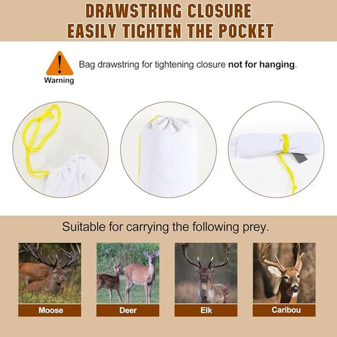 أكياس ألعاب إلك قابلة لإعادة الاستخدام لصيد اللحوم، 5 أكياس ألعاب اللحوم، أكياس ربع ملفوفة شديدة التحمل، أكياس ألعاب كبيرة للأيائل والكاريبو والغزلان، 20 * 35 بوصة × 5 in Kuwait