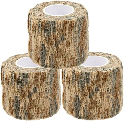 Self-Adhesive Camouflage Tape Wrap Protective Camo Form Non-Woven Stealth Camo Tape Stretch Bandage for Outdoor Camping 5CM x 4.5M in Saudi Arabia