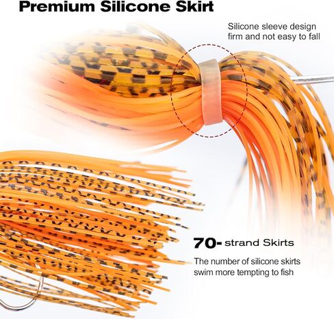 Goture Bass Fishing Lures Spinner Baits Kit, Hard Metal Top Brand Hooks Spinner Baits 5/10/15 Pcs Swimbait Jig Lure Willow Blades, Freshwater Saltwater Spinner Baits for Bass Trout Fishing 1/2Oz 3/8Oz in Saudi Arabia