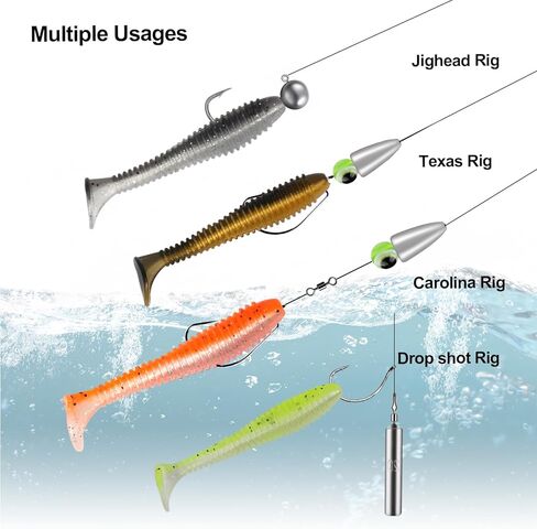 Paddle Tail Swimbait, 40 PCs Ribbed 3 Inch Soft Plastic Fishing Lure Baits for Bass Fishing with Tackle Box Included in Kuwait